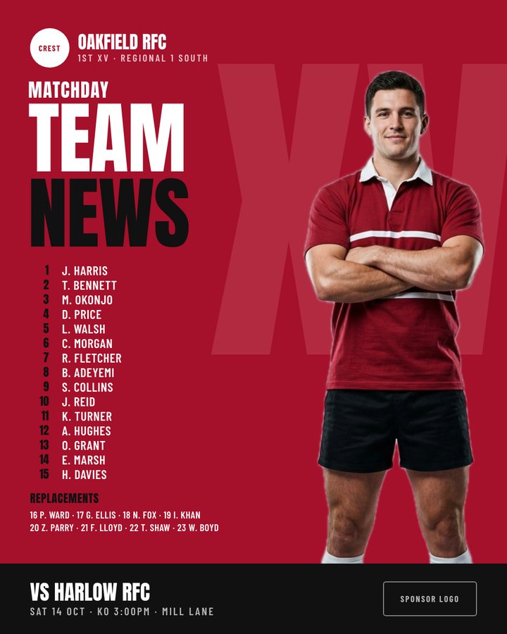 Team news template