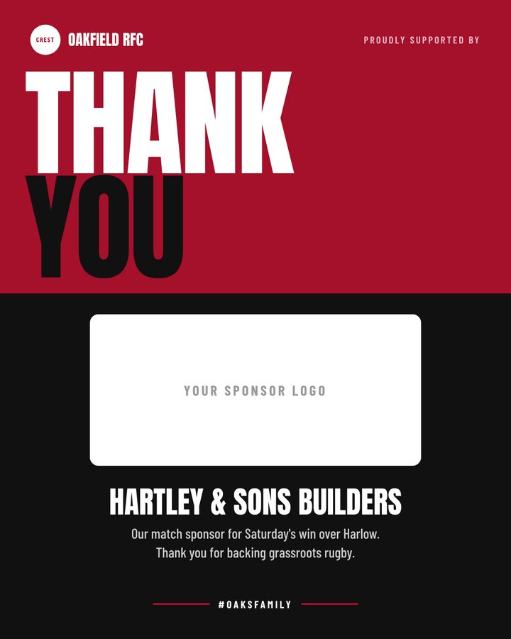 Sponsor thank you template